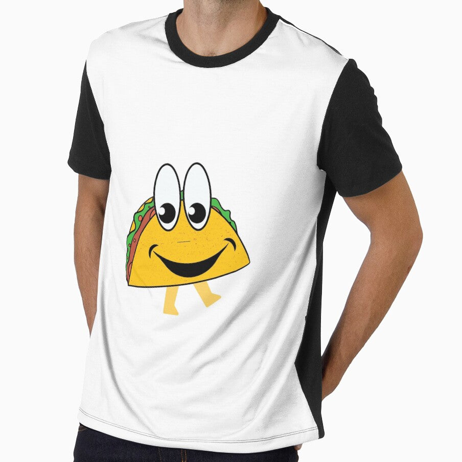 Happy Taco Cartoon – Cute Walking Taco Funny Food Design by fightingmysza