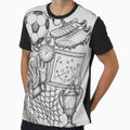 Classic Soccer Gear - Vintage Black Ink Engraving by DigitalGlade