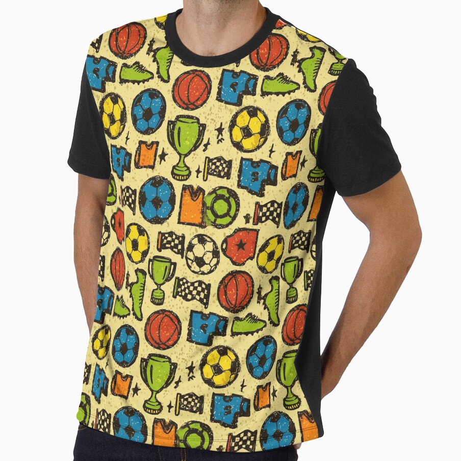 Dense Yellow Football Items Mosaic by Piotrek0001