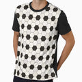 Vintage Retro Soccer Ball Hexagon Geometric Pattern Black White by Pravokrugulnik