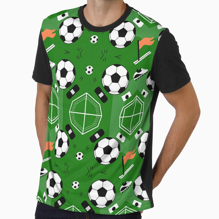 Soccer Seamless Pattern – Footballs, Cleats, Flags & Goals by Midnight Veil Designs