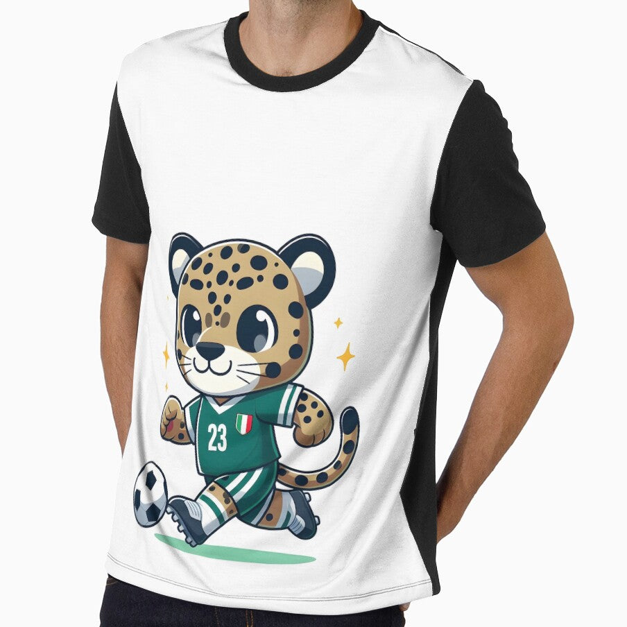Kawaii Jaguar With Soccer Jersey And Cleats Playing Soccer by CanvasCutie