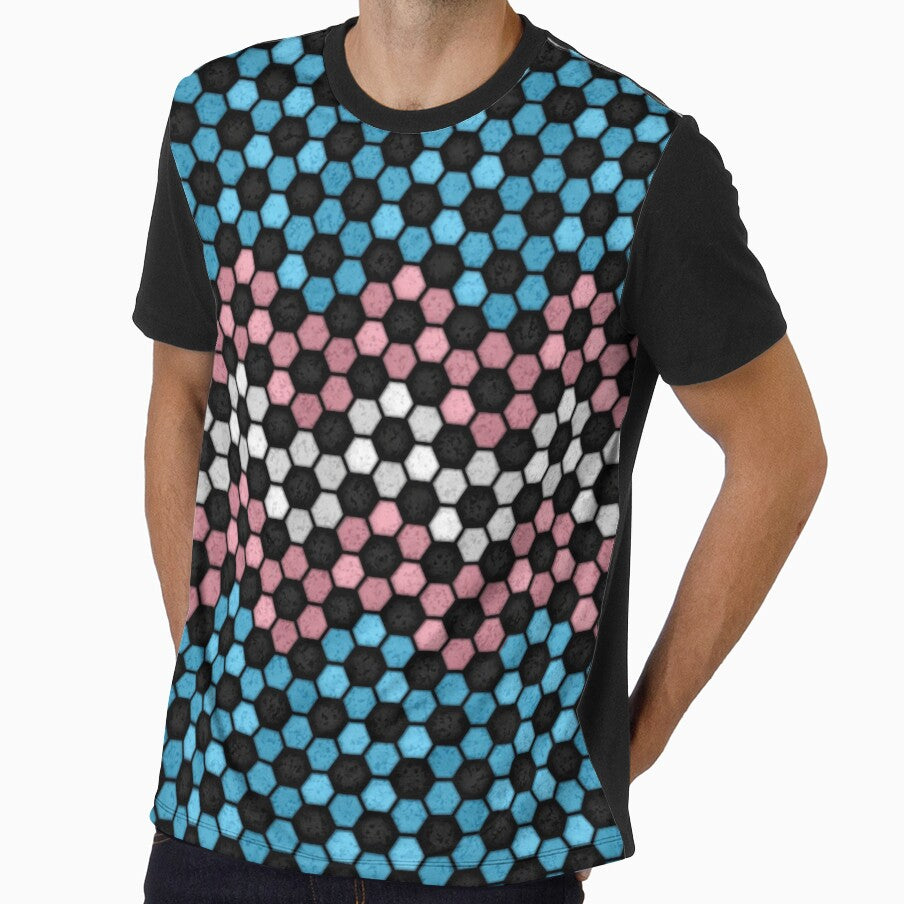 Seamless Football Pattern in Transgender Pride Flag Colors by LiveLoudGraphic