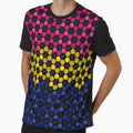 Seamless Football Pattern in Pansexual Pride Flag Colors by LiveLoudGraphic