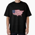 Distressed USA Map T-Shirt for Men and Women by AllStarMerch