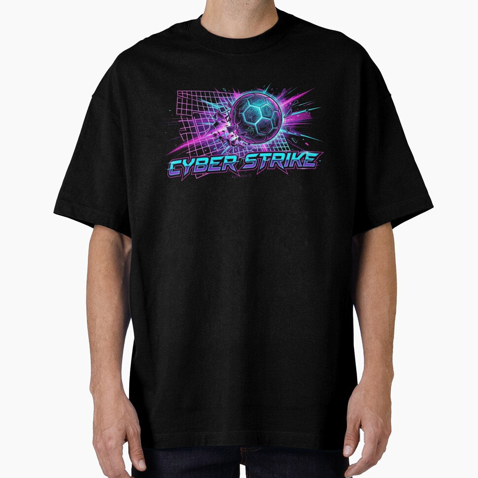 Cyber Strike Futuristic Neon Soccer Graphic by Xyshope