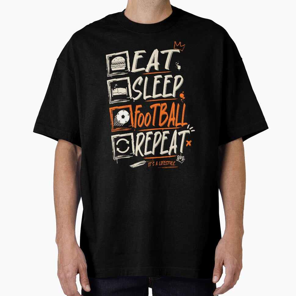 Eat Sleep Football Repeat Streetwear Soccer Graphic by NicolasMar