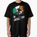 Football Soccer Ireland Irish Flag Player Grunge Silhouette by Infinitee8hirts