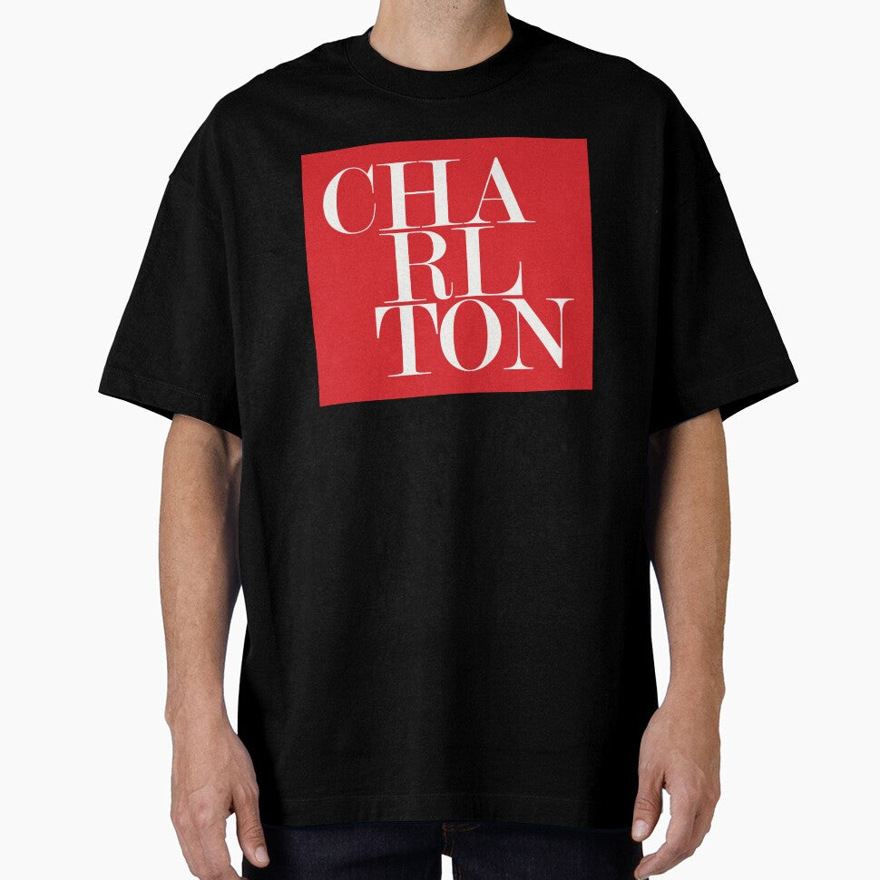 Charlton UK City (Red) Typography Minimalist Patriotic Travel Souvenir by kakarikihill