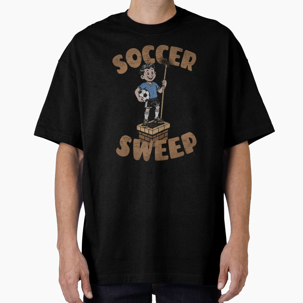 SOCCER SWEEP Vintage Football Chimney Sweep Retro Art by RonnyMilleo