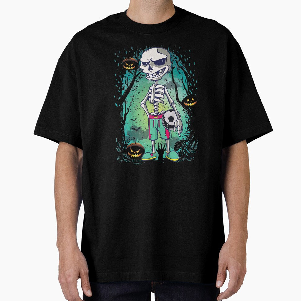 Funny Halloween Soccer Skeleton Boys Men Cute Soccer Player by FidelmaShop