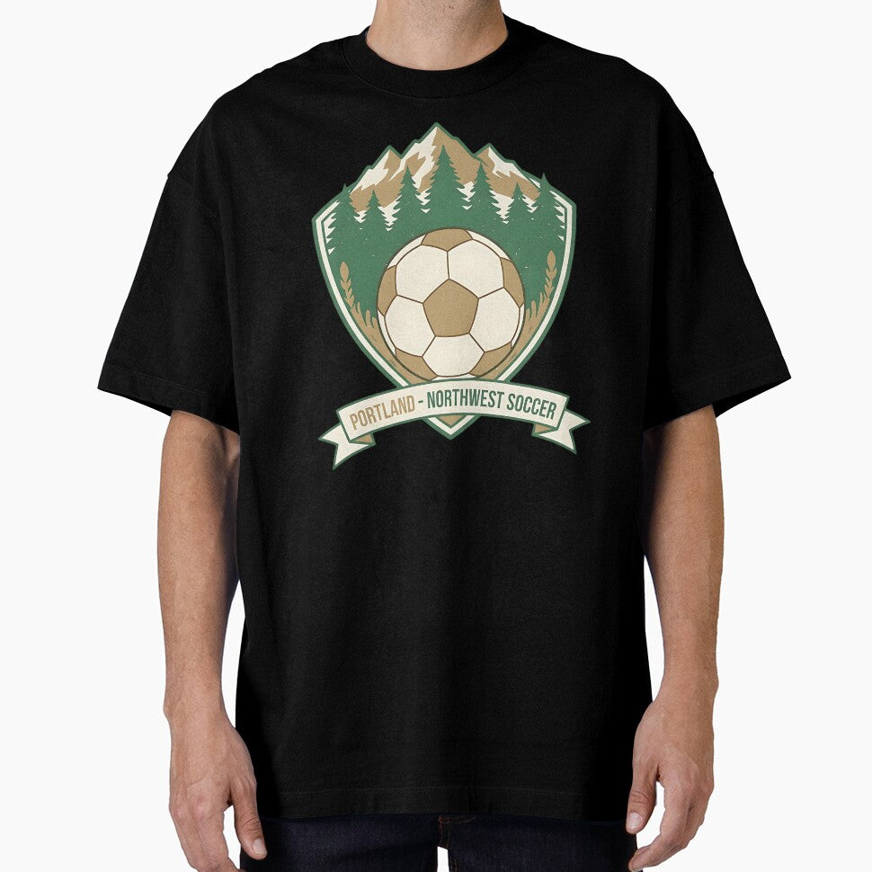 Portland Northwest Soccer Vintage Mountain Crest Design by PostersMode