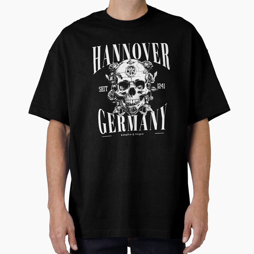 Hannover lettering with skull by Ecmoprints