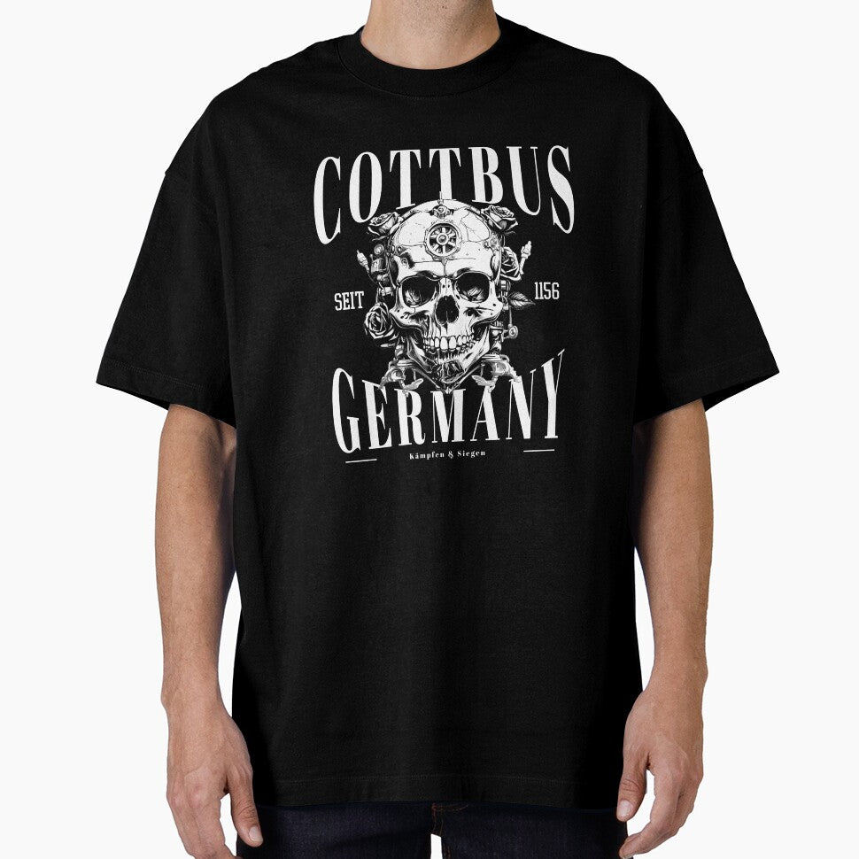 Cottbus Germany lettering with skull by Ecmoprints