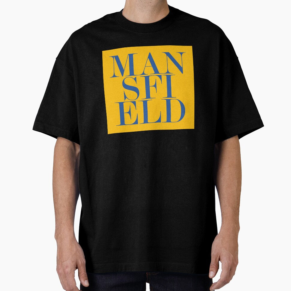Mansfield UK Town Typography Minimalist Patriotic Travel Souvenir by kakarikihill