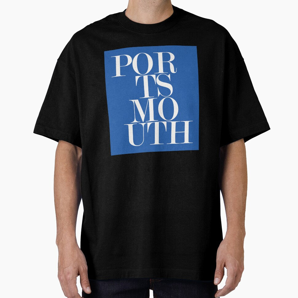 Portsmouth UK City Typography Minimalist Artwork by kakarikihill