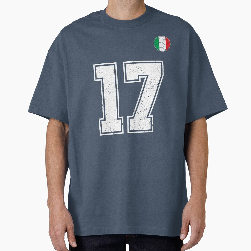 Italy Soccer Number 17 Vintage Sports Fan by RoyesButler