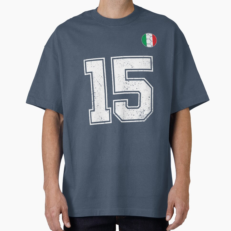 Italy Soccer Number 15 Vintage Sports Fan by RoyesButler