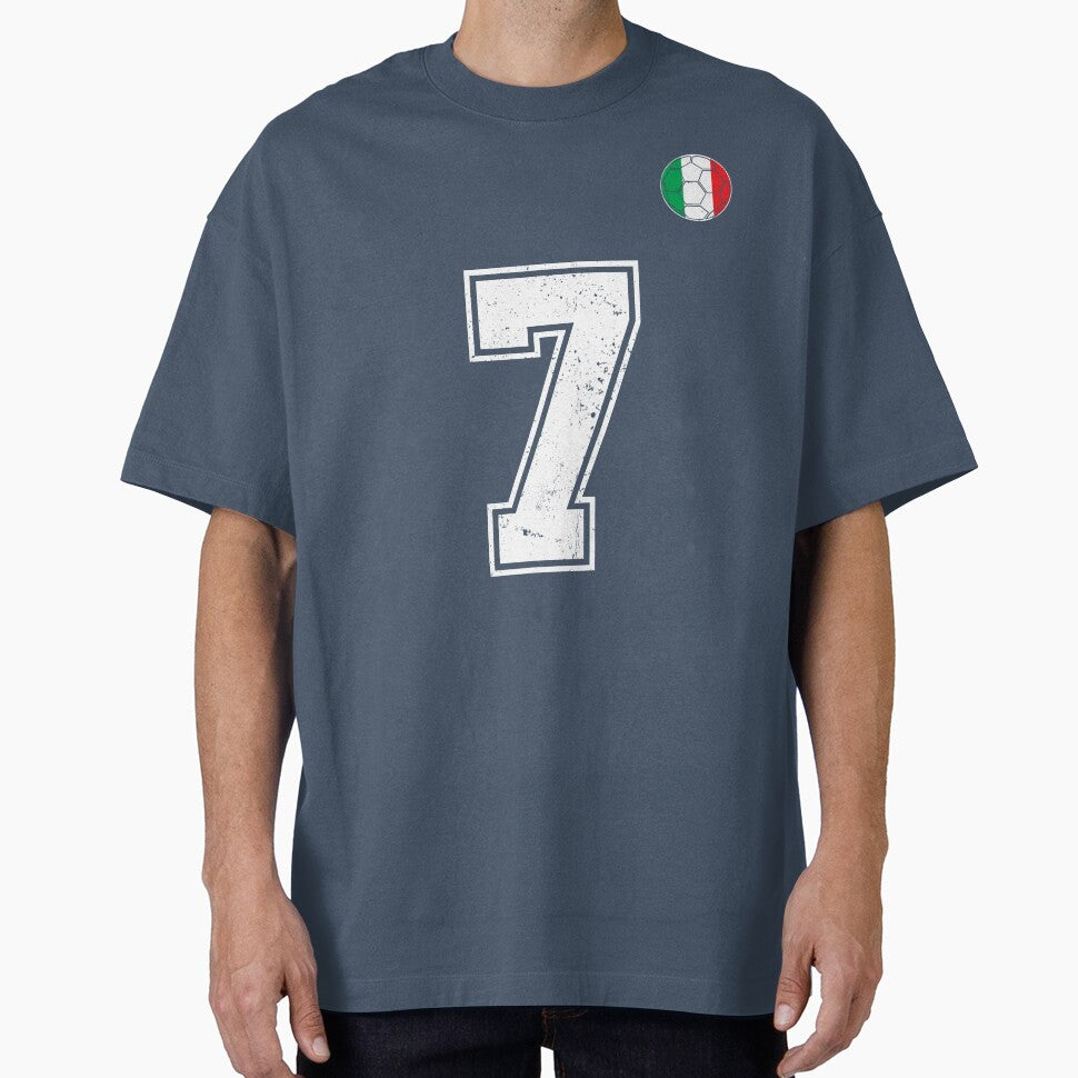 Italy Soccer Number 7 Vintage Sports Fan by RoyesButler