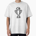 Minimalist Soccer Trophy and Earth Globe Art by M.Store