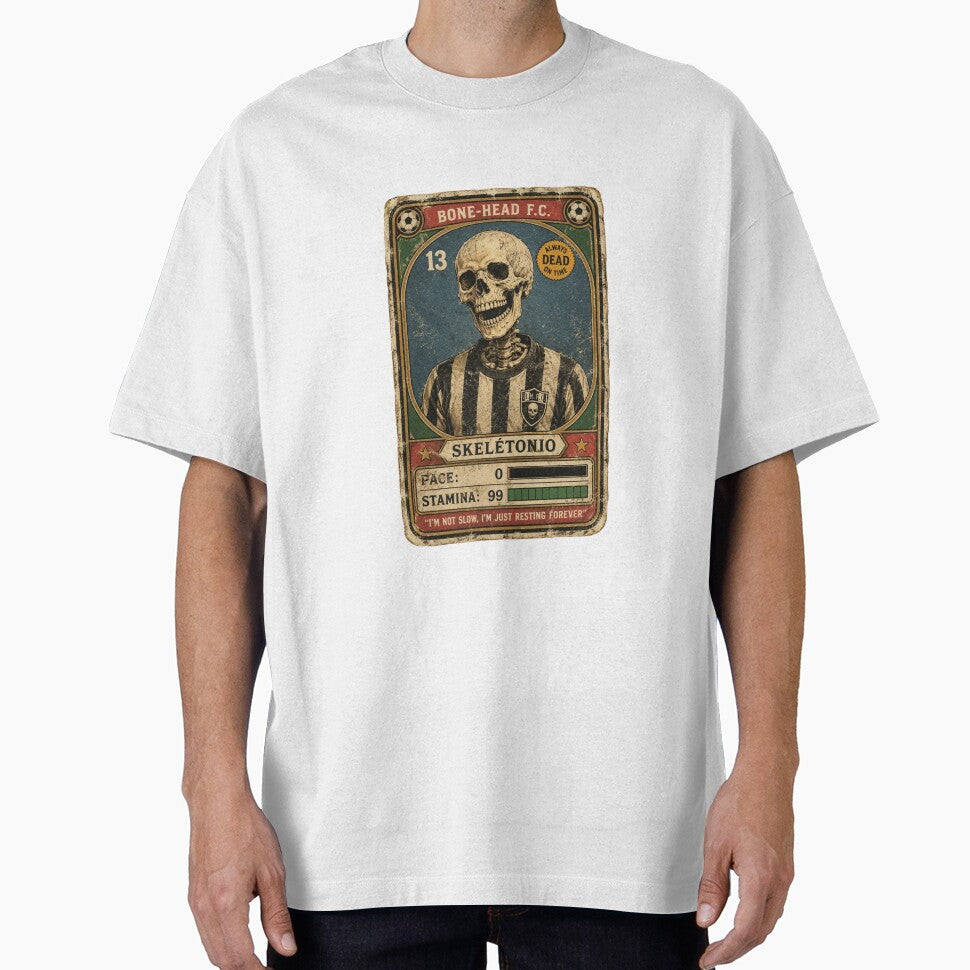 Vintage Skeleton Soccer Trading Card Poster by Anne97s