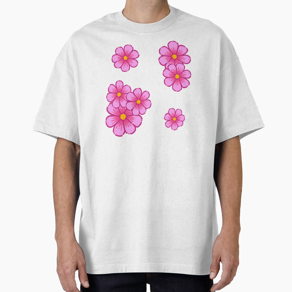 Pink Flowers Simple Drawing by AveryZi