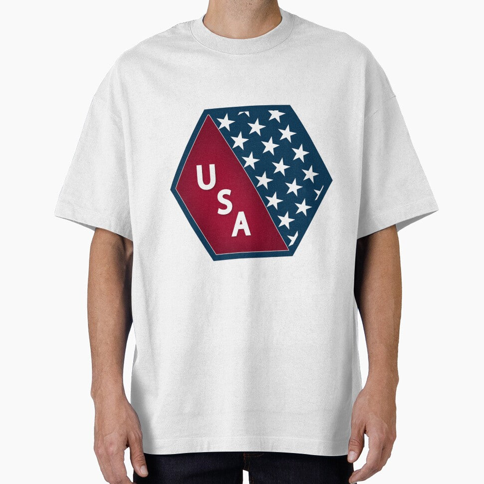 Hexagon USA T-Shirt for Men and Women by AllStarMerch