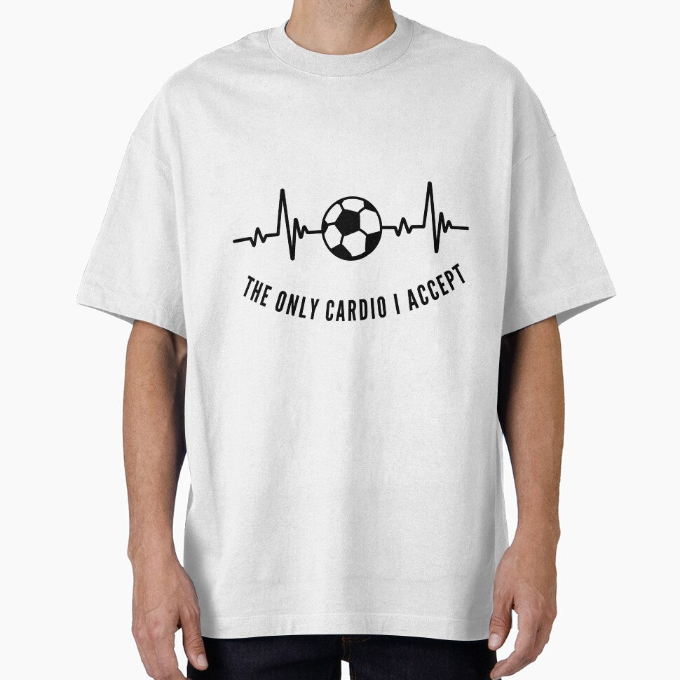 The Only Cardio I Accept Soccer Shirt, Funny Football Player Tee, Soccer Heartbeat Graphic T-Shirt, Gift for Soccer Player, Minimalist EKG Sports Fan Sweatshirt by E20STUDIO