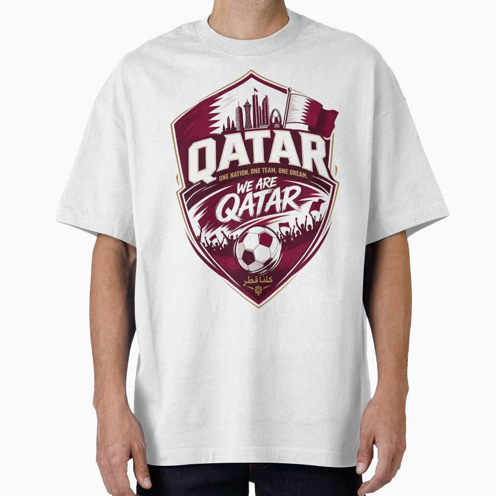 Qatar Football Emblem, National Team Soccer Badge by Jandedan