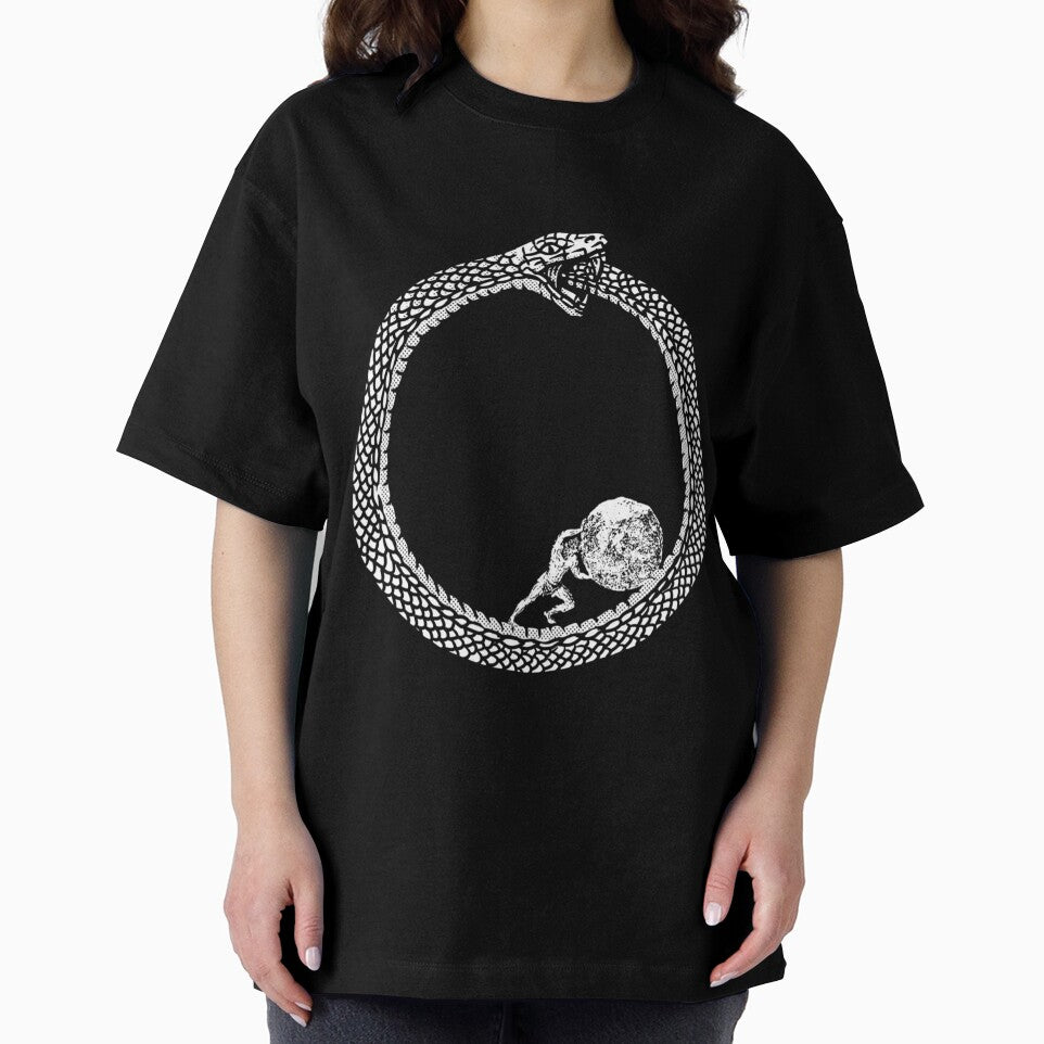 Sisyphus In An Ouroboros Snake - Unisex Philosophy  For Existentialists by GoatCWB