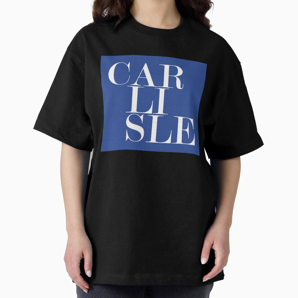 Carlisle UK (Blue) Typography Minimalist Patriotic Travel Souvenir by kakarikihill