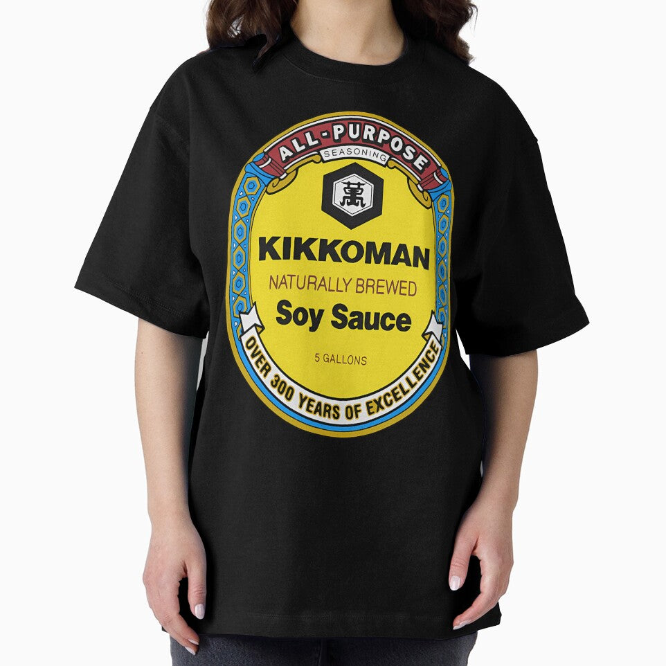 All Purpose Kikkoman Soy Sauce Print Design Men'S Ideal Short Sleeve Black Funny Cotton by VoliteShop