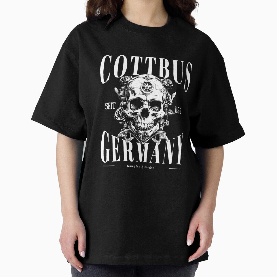 Cottbus Germany lettering with skull by Ecmoprints