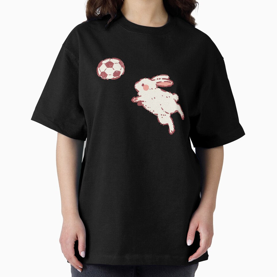 Soccer Football Rabbit playful stipple illustration by Magnificent Lizard