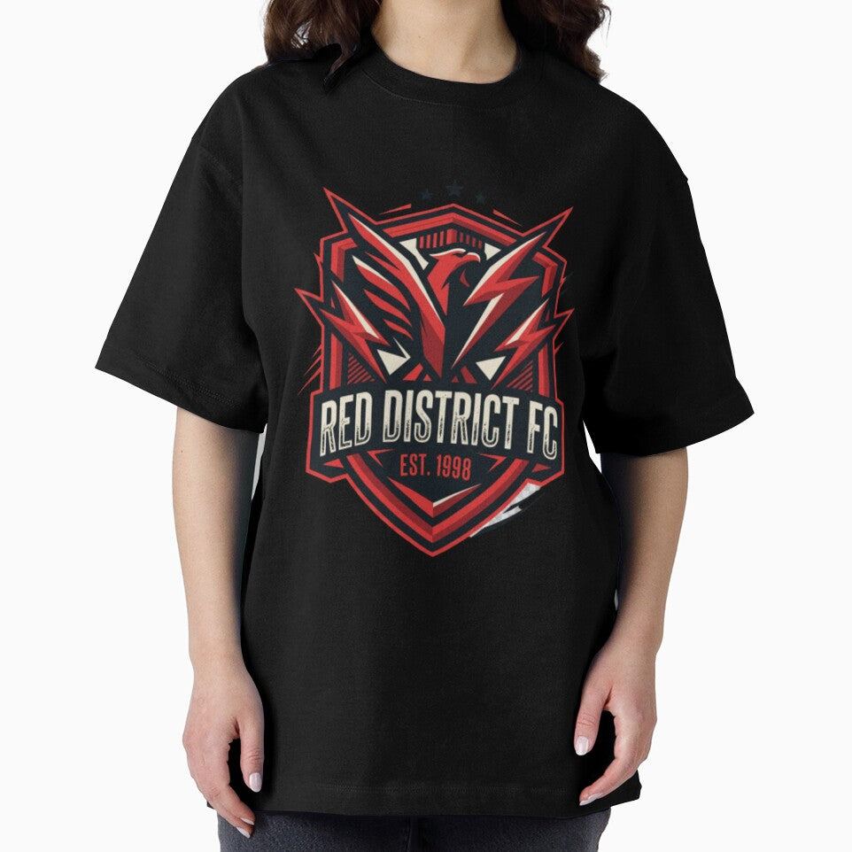 Red District FC Football Streetwear Crest Logo by WOHAMMAD