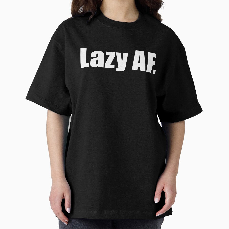 Lazy AF, funny text for lazy People by Rednosestickers