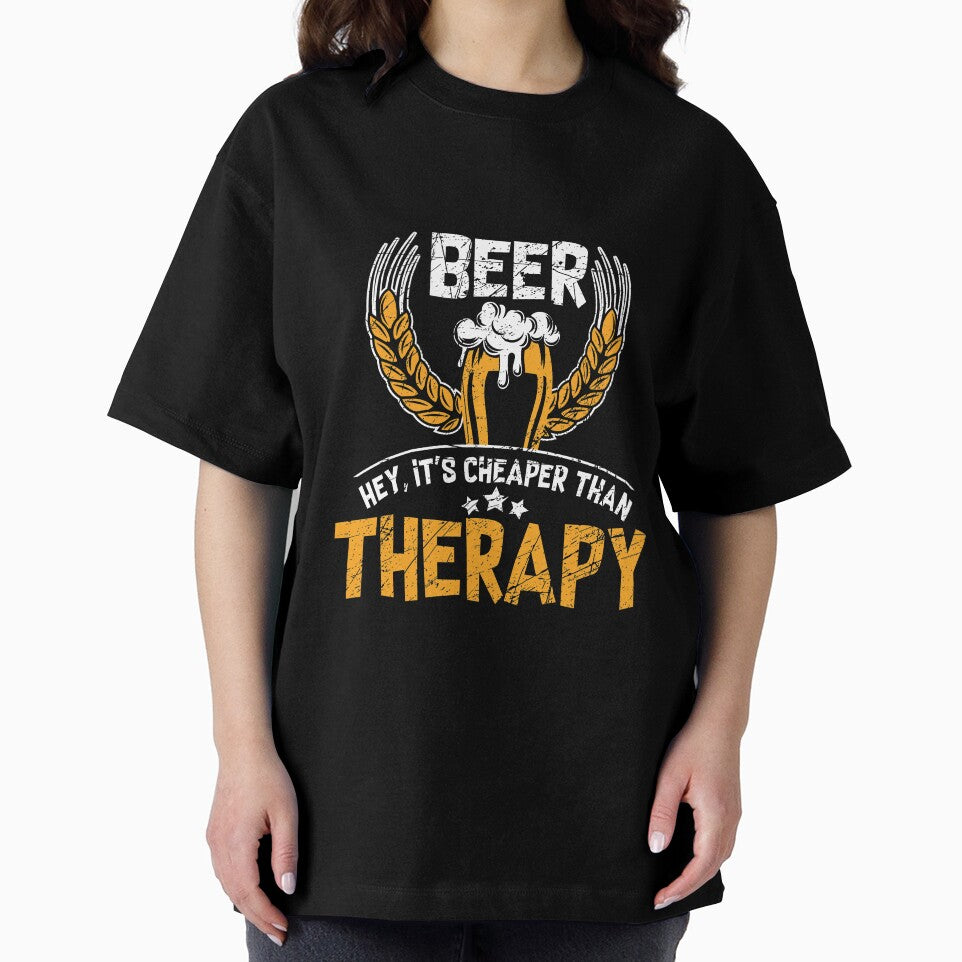 Beer is Cheaper than Therapy T-Shirt for Men and Women by AllStarMerch