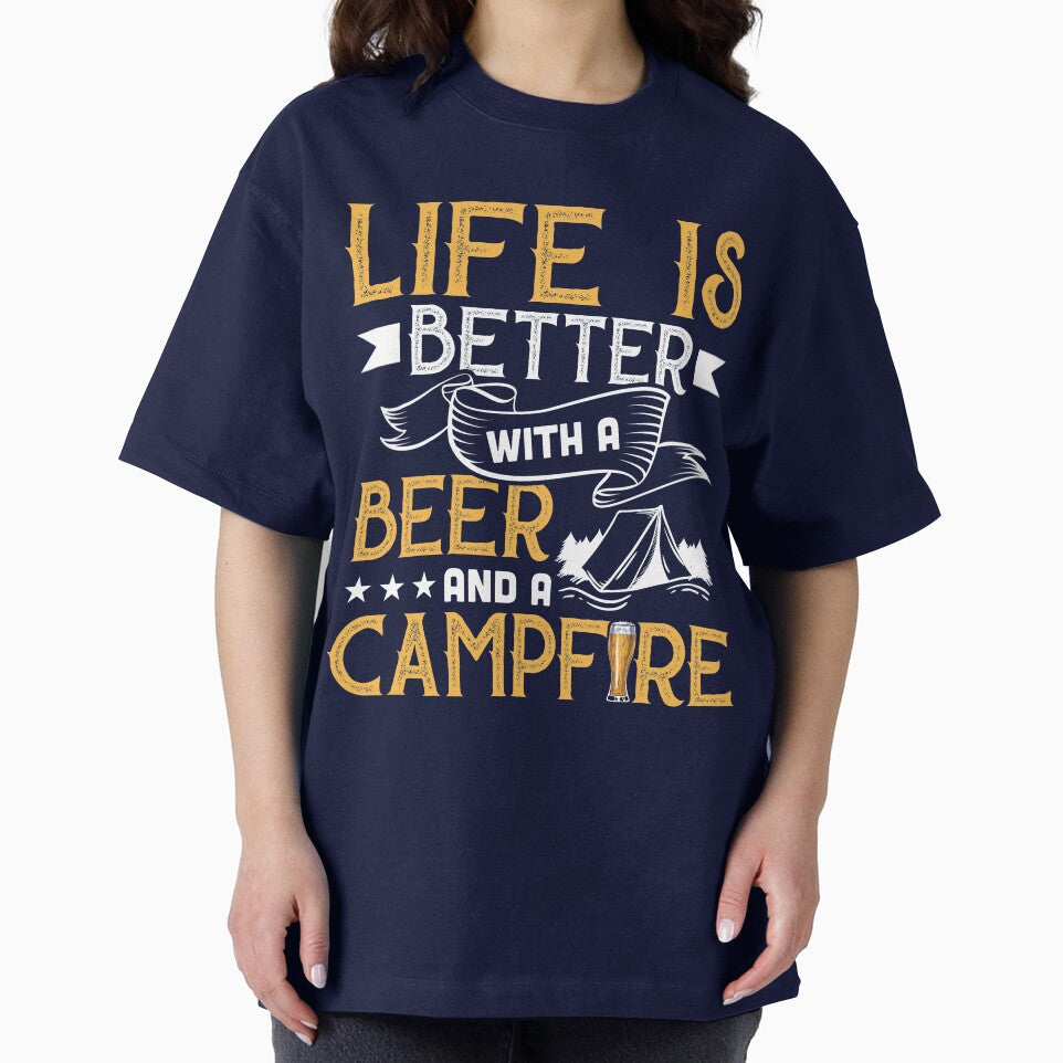 Camping Life is Better with Beer and Campfire by mmos