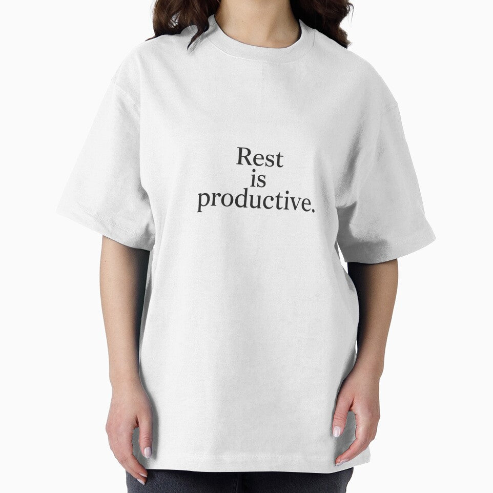 Rest Is Productive – Minimal Self Care Typography by Irene Catchmind