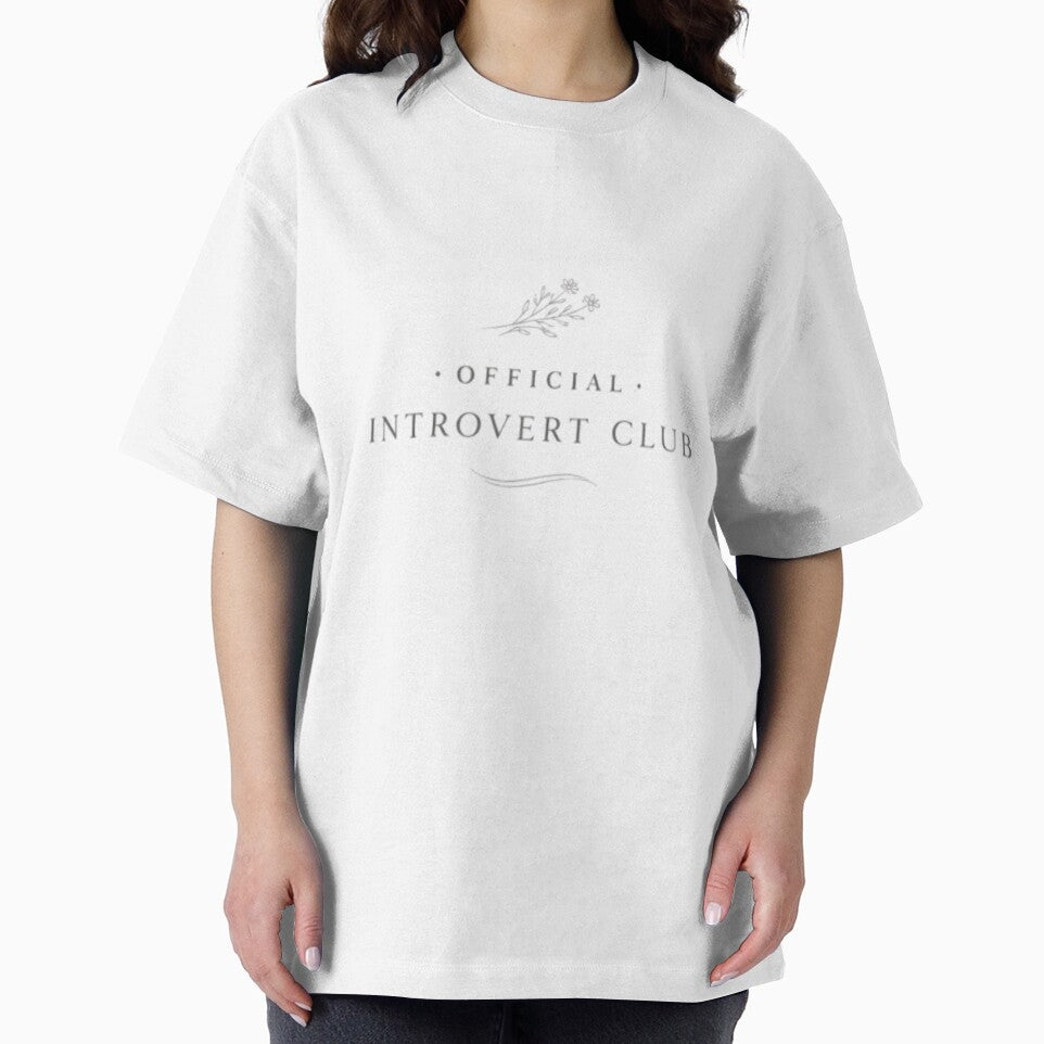 Official Introvert Club – Minimal Aesthetic Typography Design by Sanika arts