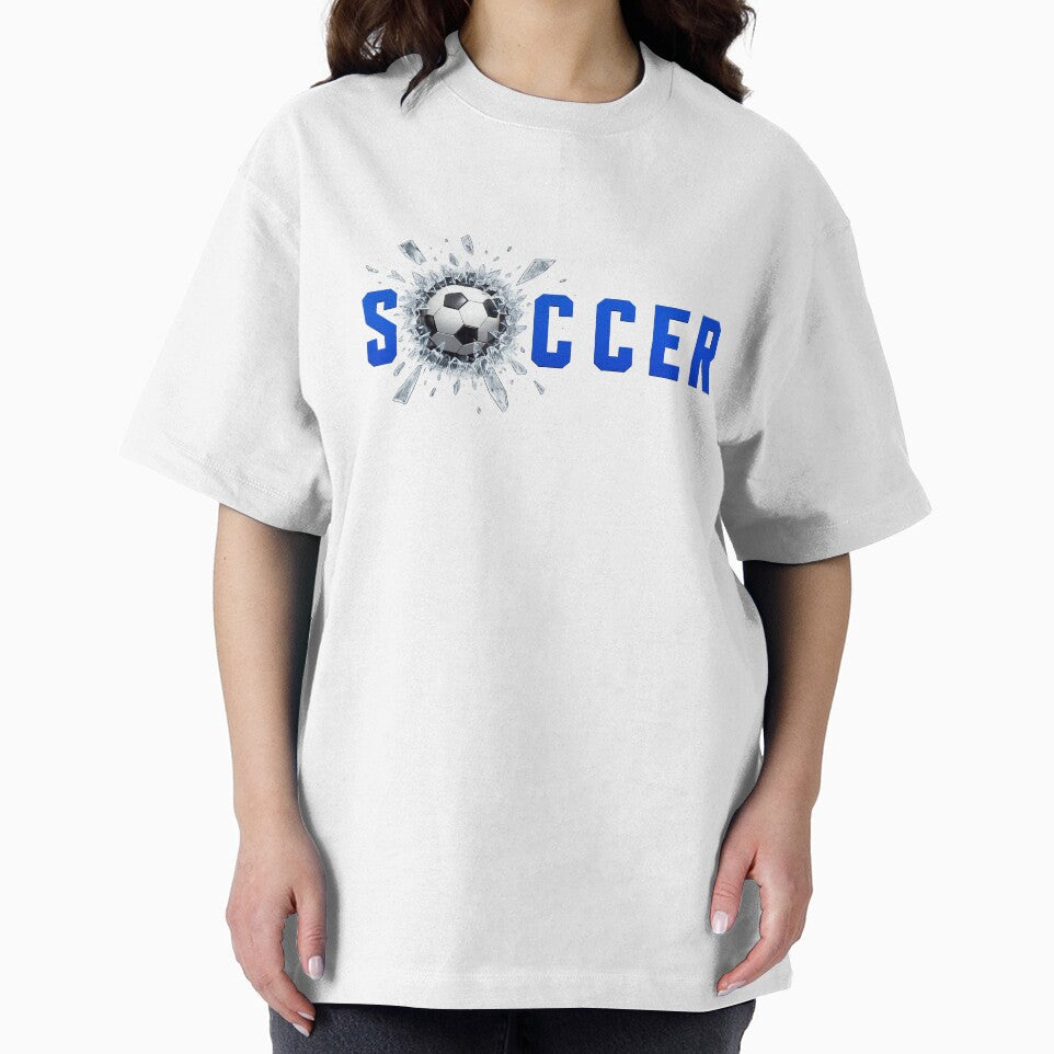 Soccer Ball Shattering Glass Graphic | Soccer Player Gift | Football Fan T-Shirt | Sports Lover Apparel | Soccer Team Supporter Design by thesmilngnature