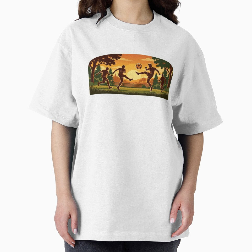Retro Soccer Sunset Silhouette by abdelski