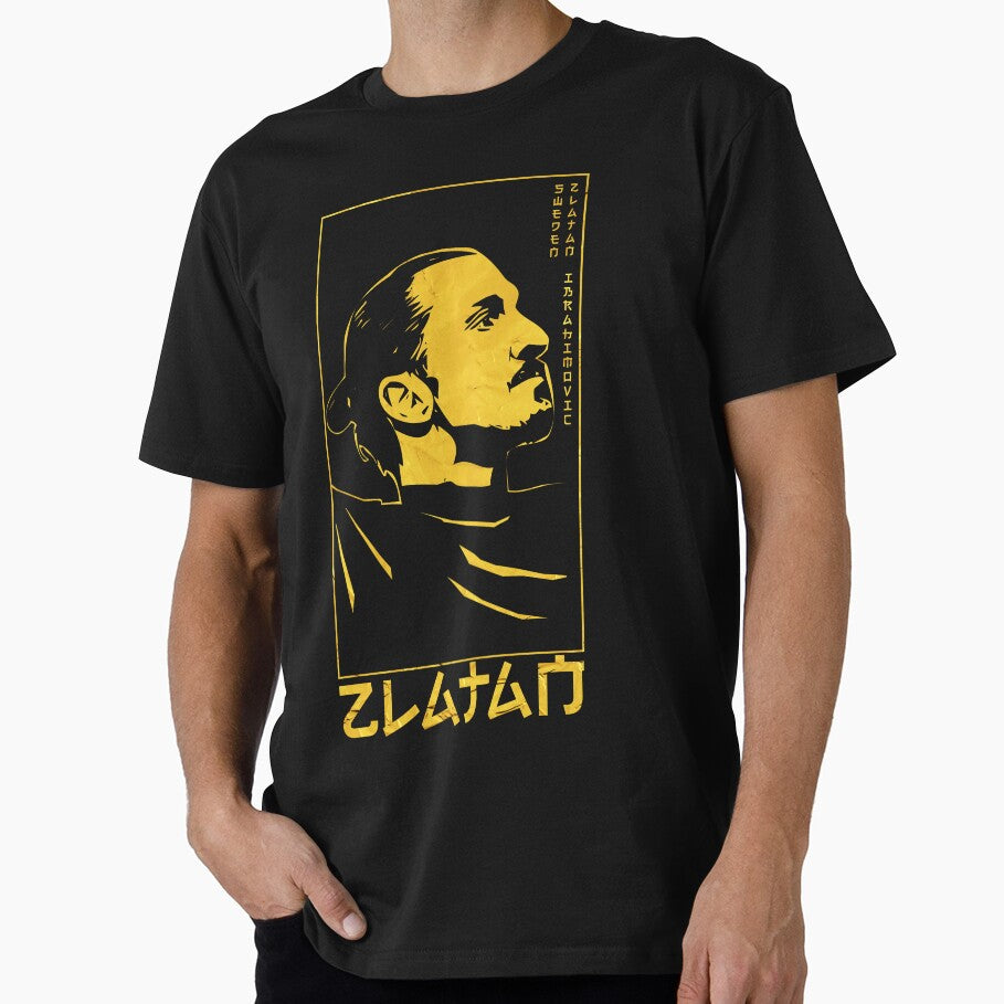 Zlatan Ibrahimovic Golden Style Portrait art illustration by 442workshop