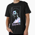 Mo Salah Holographic Style Portrait art illustration by 442workshop