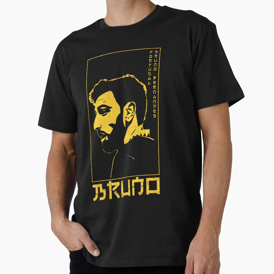 Bruno Fernandes Golden Style Portrait art illustration by 442workshop