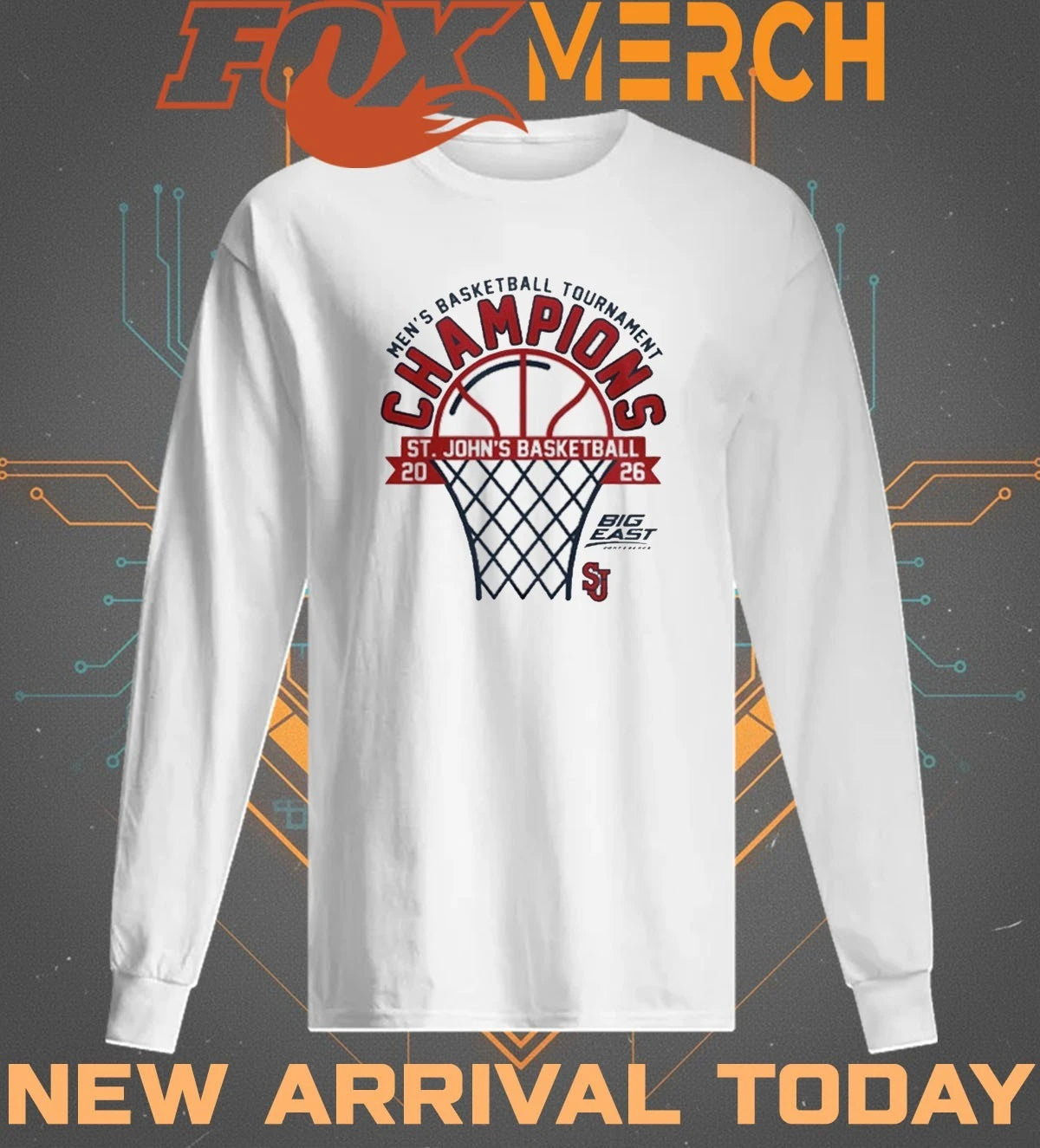 St John’s Red Storm 2026 Men’s Basketball Tournament Champions t-shirt