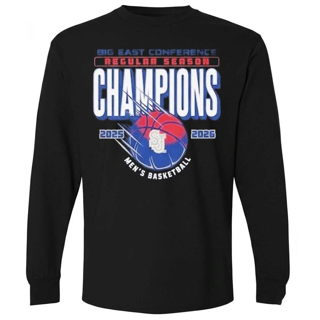 St John’s Red Storm Men’s Basketball 2026 Big East Regular Season Champions Locker Room  Shirt