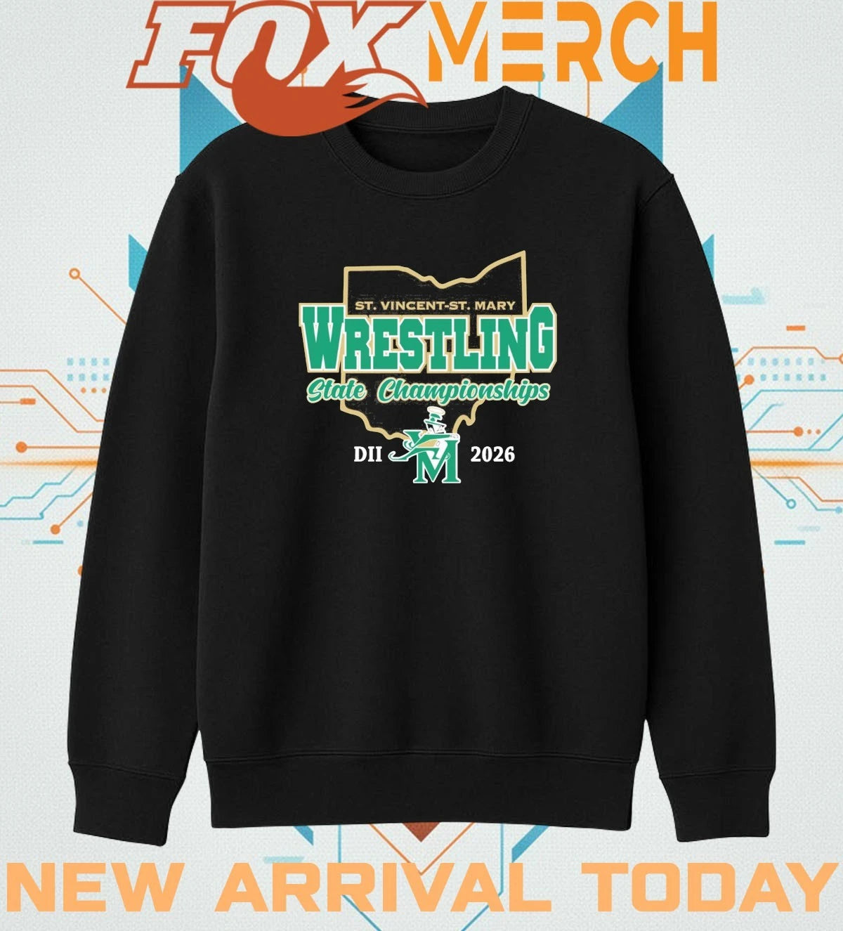 St Vincent-St Mary 2026 Wrestling State DII Championships t-shirt