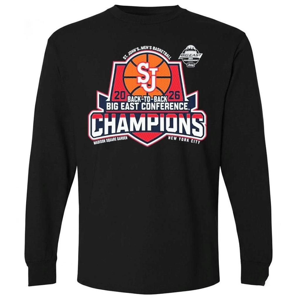St. John’s Red Storm Back To Back Men’s Basketball 2026 Big East Tournament Champions Shirt