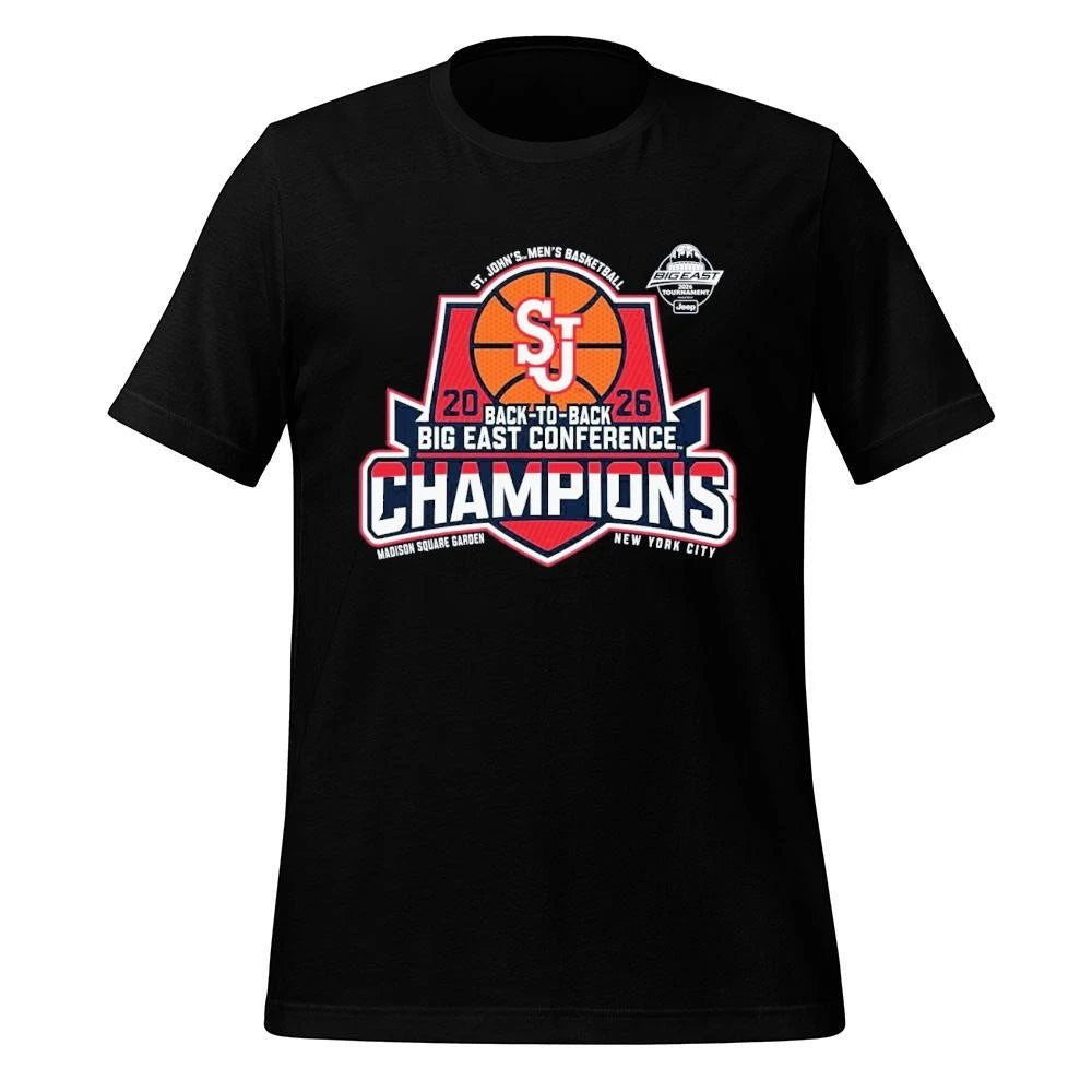 St. John’s Red Storm Back To Back Men’s Basketball 2026 Big East Tournament Champions Shirt